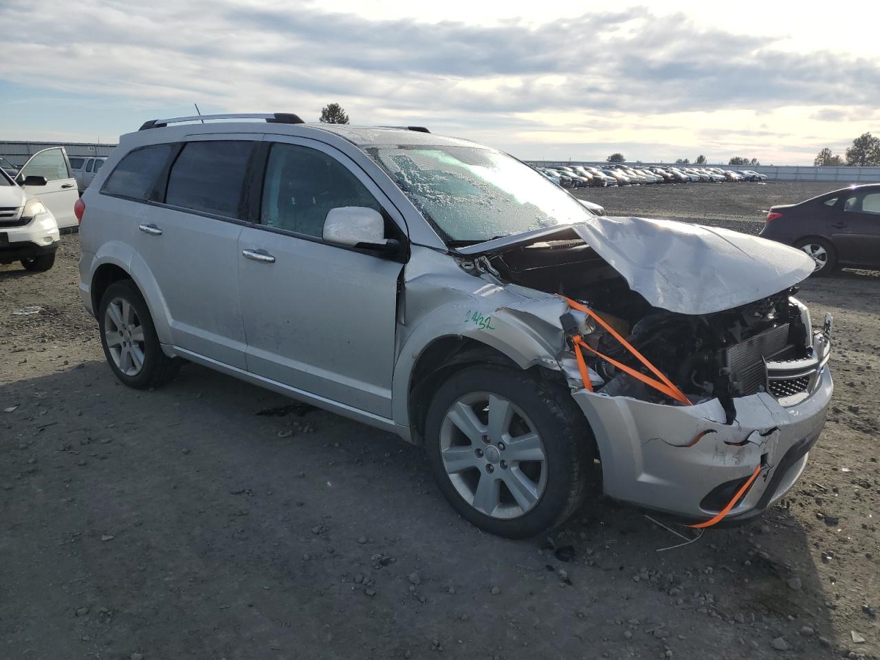 2011 Dodge Journey VIN 3D4PH6FG7BT550643 Copart auction photo, front end / side damage thumbnail 4