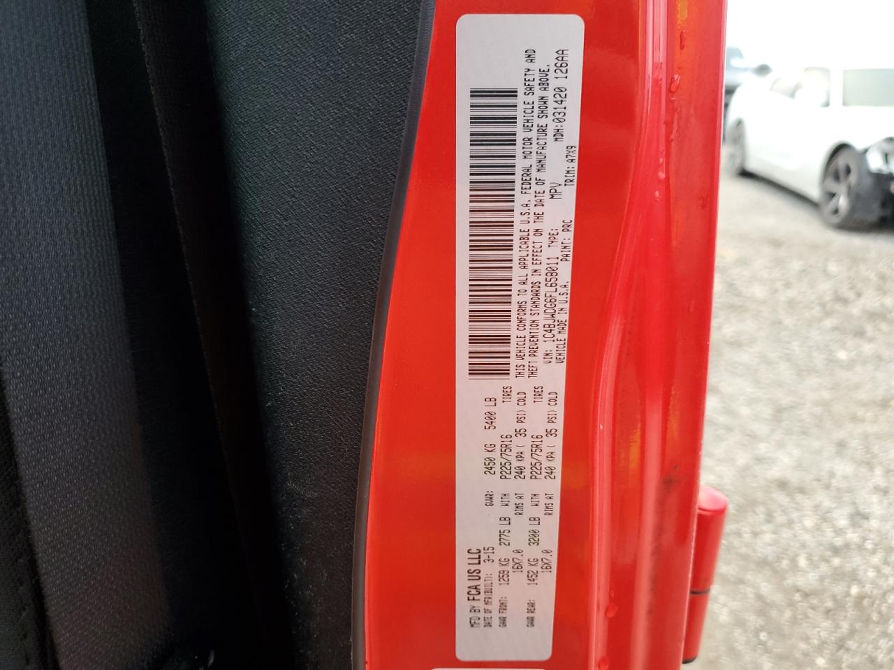 2015 Jeep Wrangler VIN 1C4BJWDG6FL658011 Copart auction photo, front end / minor dent/scratches damage thumbnail 12