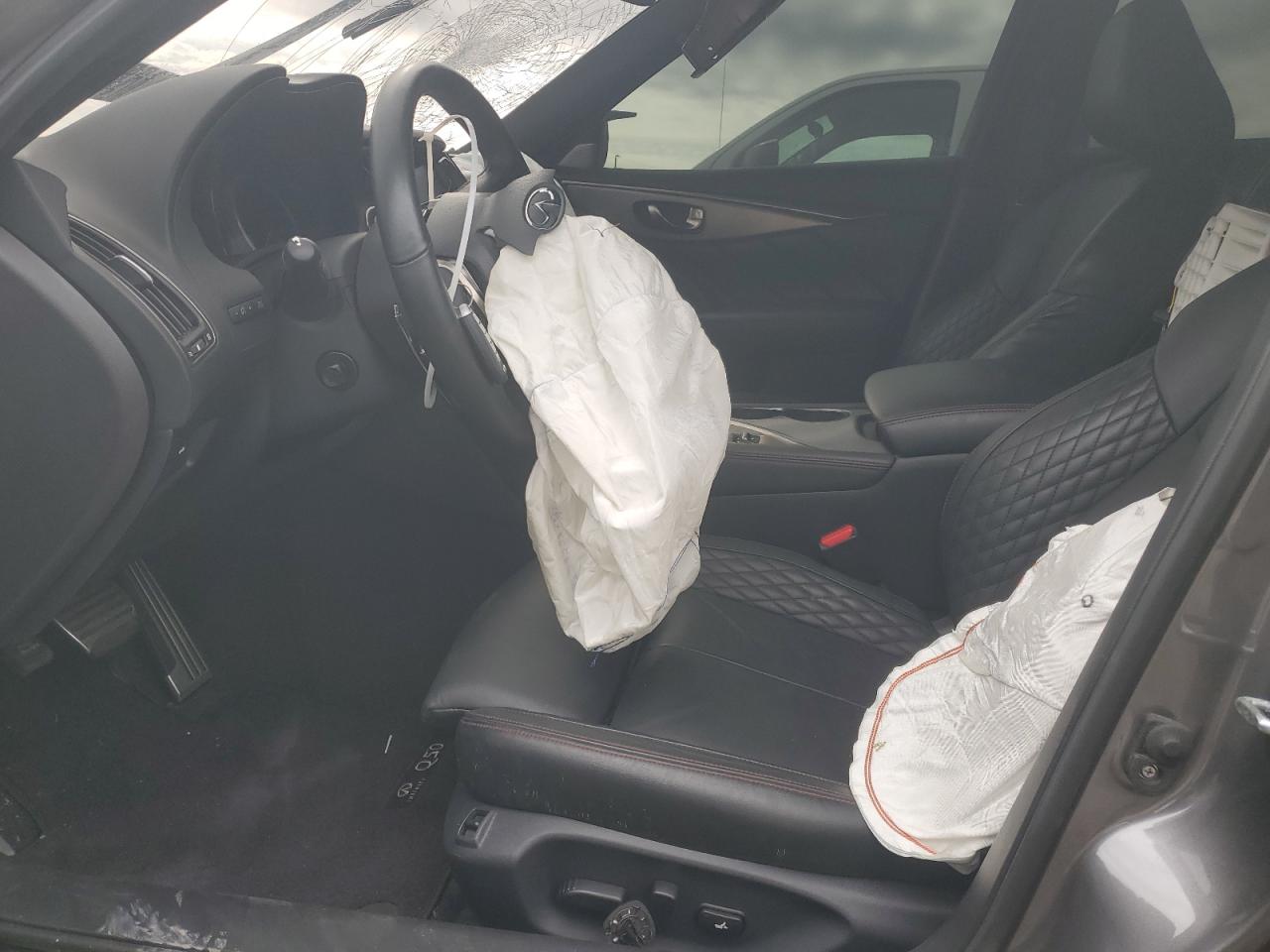 2018 Infiniti Q50 VIN JN1FV7AR7JM481542 Copart auction photo, front end / side damage thumbnail 7