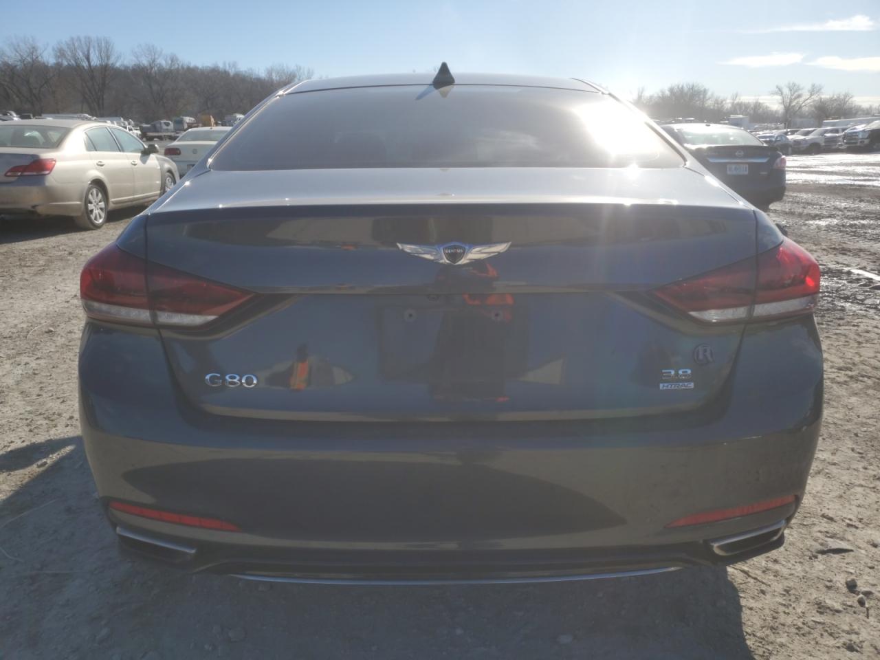 2018 Genesis G80 VIN KMHGN4JE6JU223893 Copart auction photo, front end damage thumbnail 6