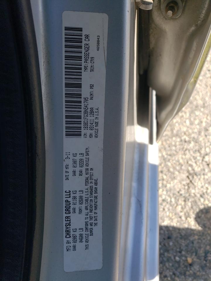 2011 Dodge Avenger VIN 1B3BD1FG3BN541705 Copart auction photo, front end damage thumbnail 12