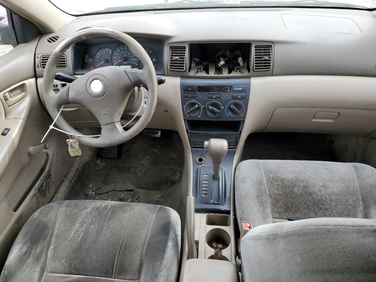 2003 Toyota Corolla VIN 1NXBR32E13Z070205 Copart auction photo, rear end / front end damage thumbnail 8