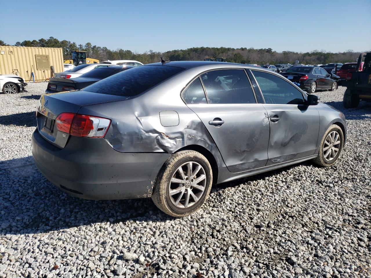 2014 Volkswagen Jetta VIN 3VWD07AJ7EM411432 Copart auction photo, all over / undercarriage damage thumbnail 3