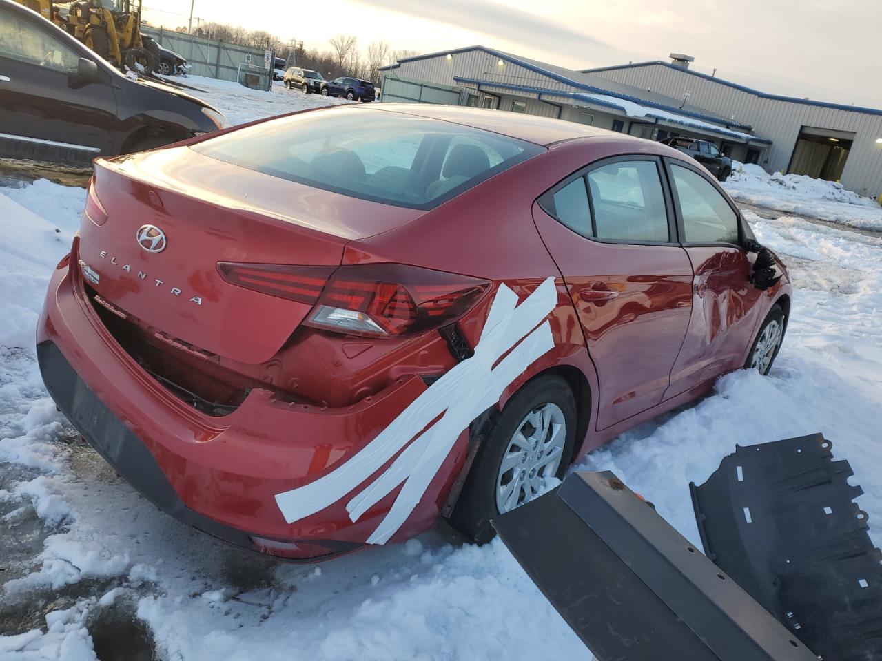 2019 Hyundai Elantra VIN 5NPD74LF7KH453848 Copart auction photo, all over / vandalism damage thumbnail 3
