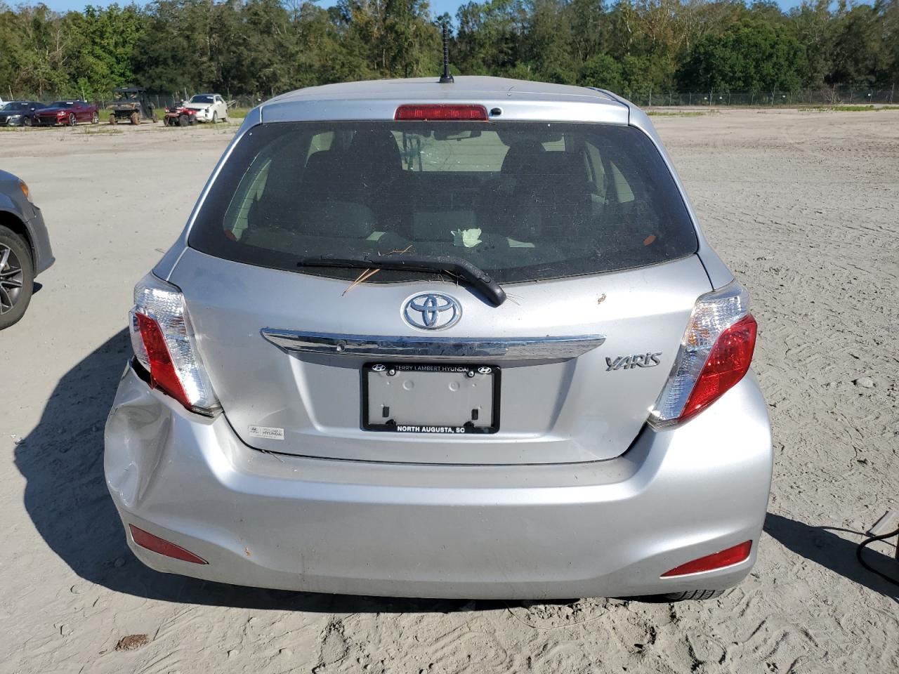 2014 Toyota Yaris VIN JTDJTUD31ED588546 Copart auction photo, top/roof damage thumbnail 6