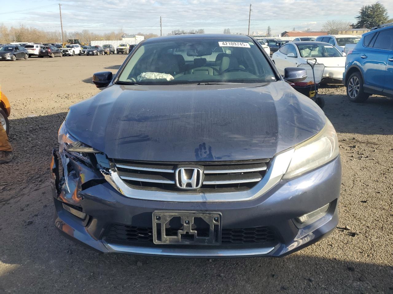 2015 Honda Accord VIN 1HGCR3F80FA009528 Copart auction photo, front end / side damage thumbnail 5