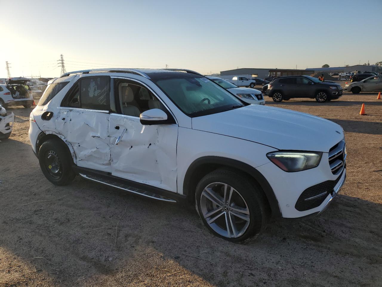 2022 Mercedes-Benz GLE VIN 4JGFB4KB3NA758647 Copart auction photo, side / rear end damage thumbnail 4