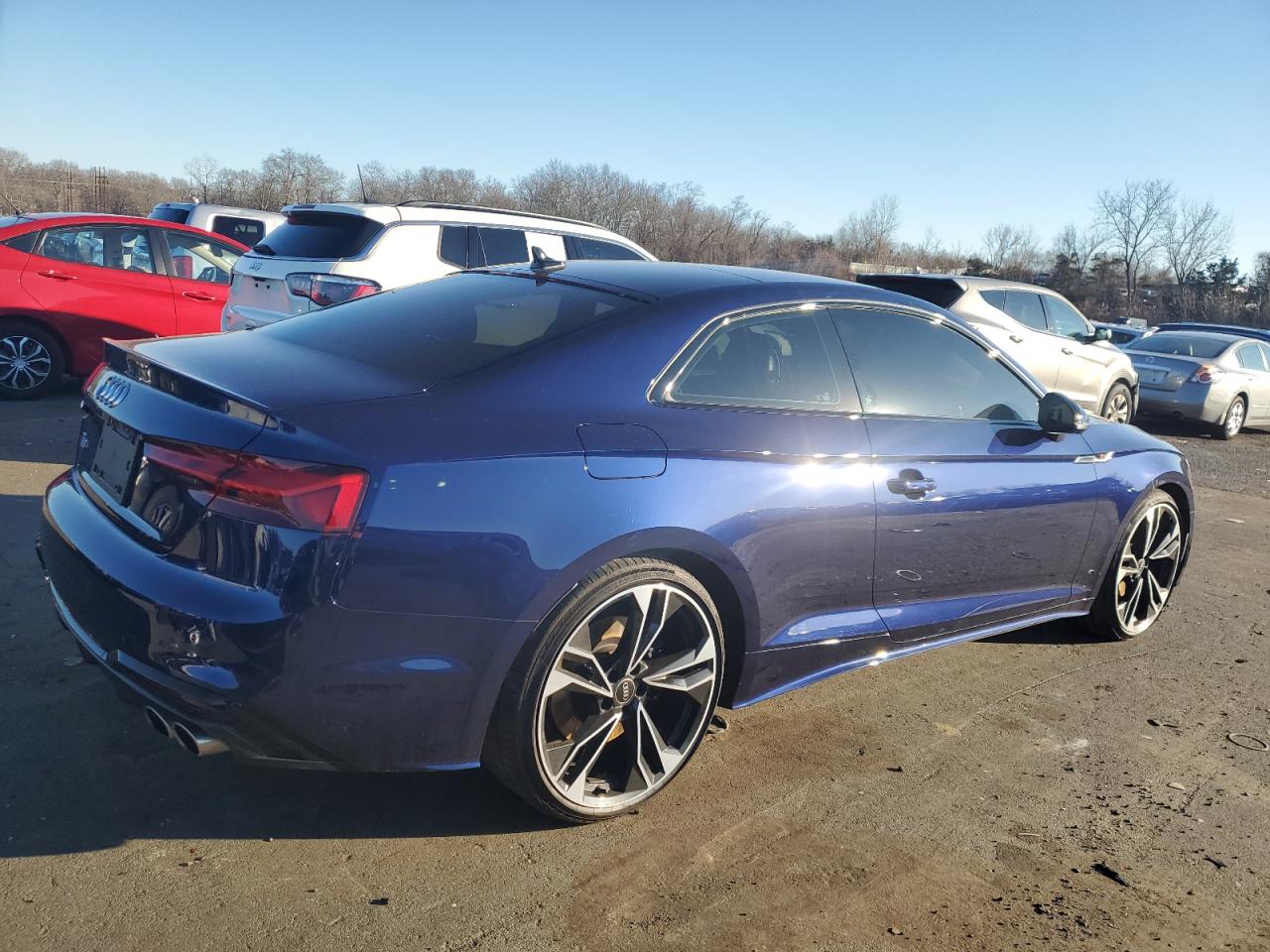 2021 Audi RS5 VIN WAUP4AF53MA045765 Copart auction photo, side / rear end damage thumbnail 3
