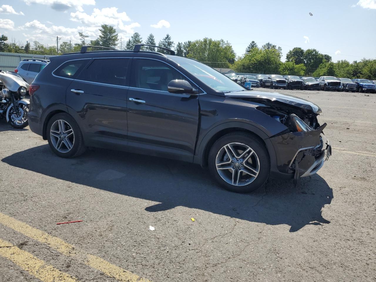 2017 Hyundai Santa Fe VIN KM8SR4HF6HU253502 Copart auction photo, front end damage thumbnail 4