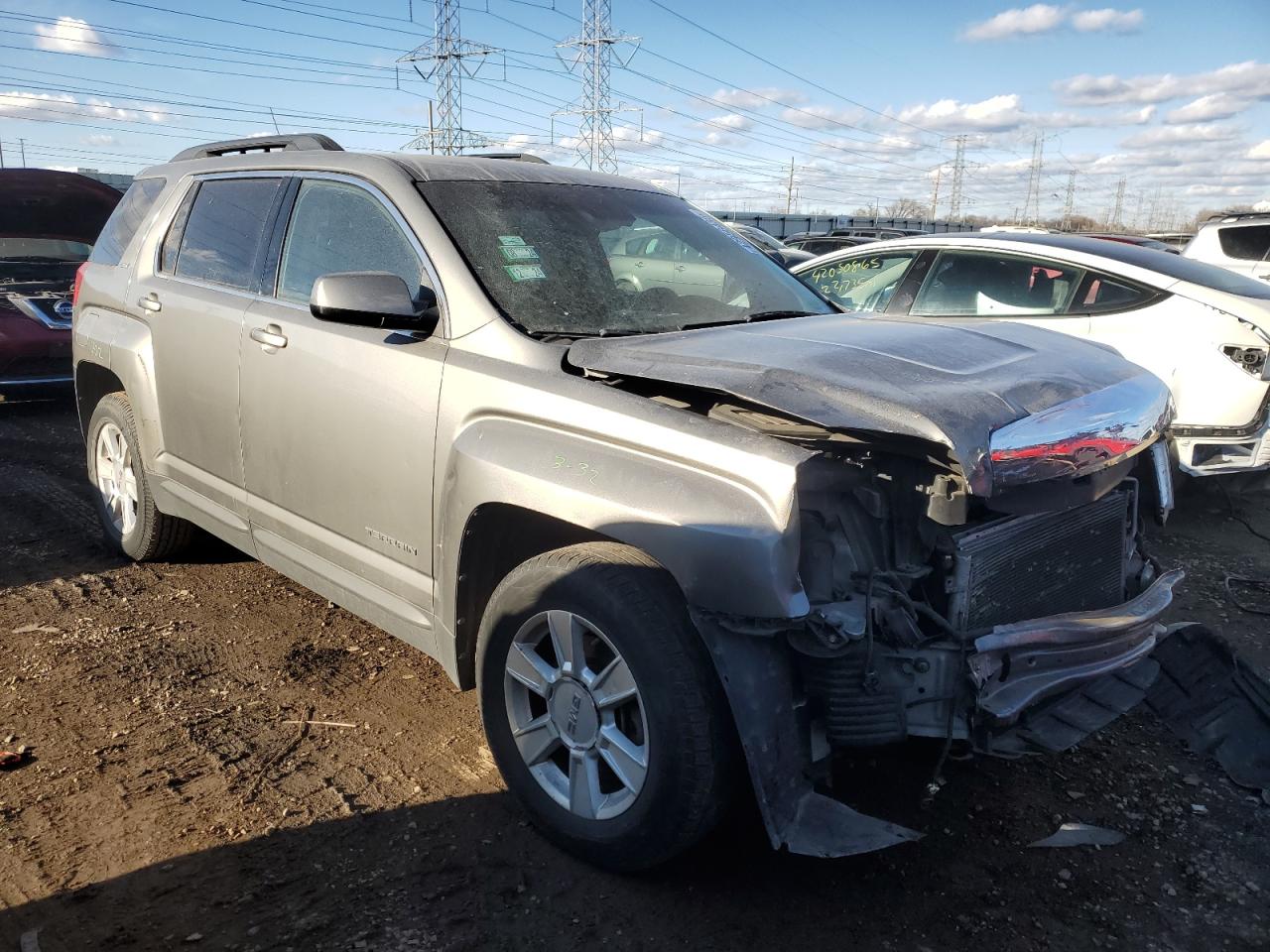 2012 GMC Terrain VIN 2GKALUEK7C6254723 Copart auction photo, front end / side damage thumbnail 4