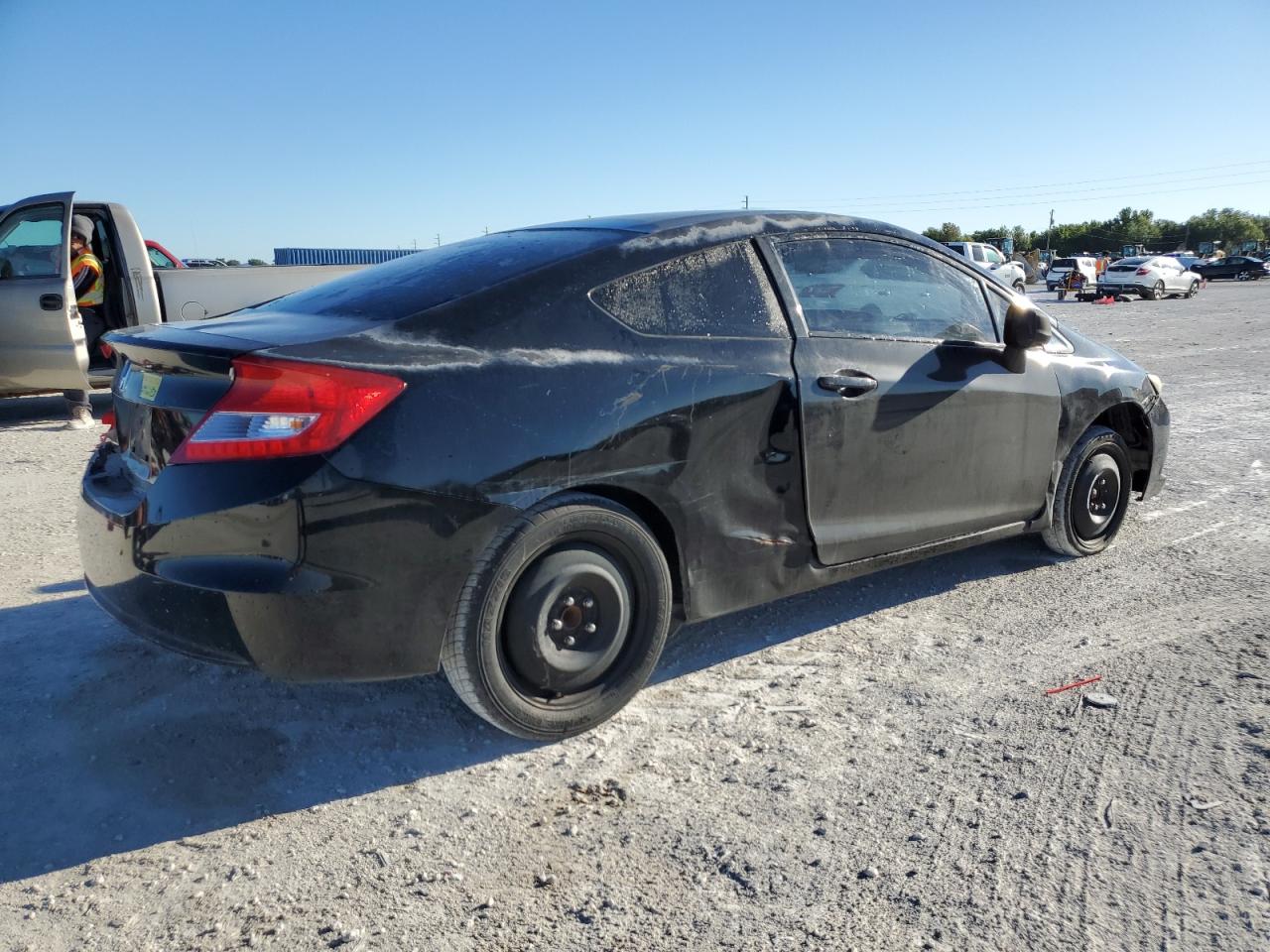 2013 Honda Civic VIN 2HGFG3B53DH501774 Copart auction photo, rear end / front end damage thumbnail 3