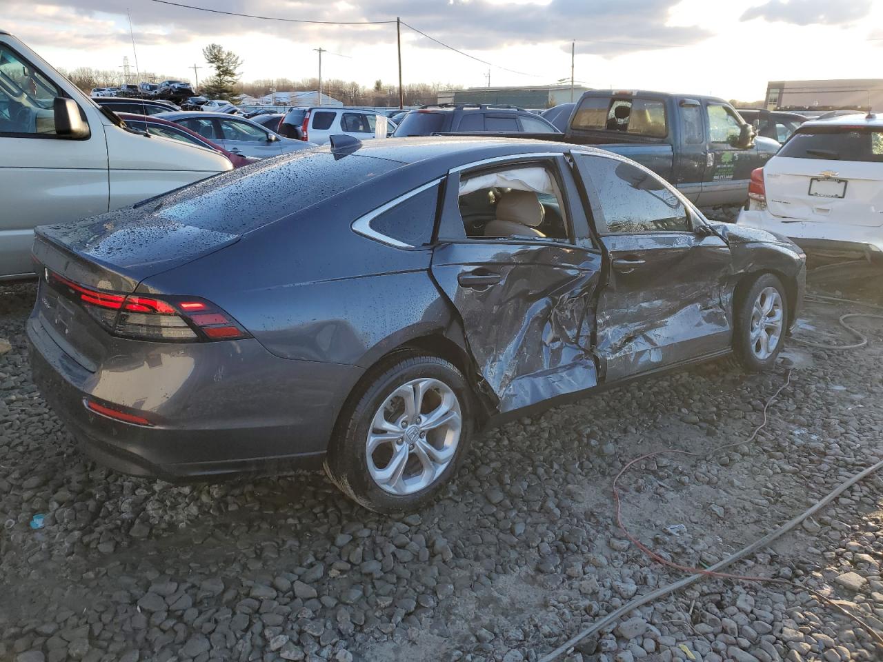 2024 Honda Accord VIN 1HGCY1F23RA038836 Copart auction photo, side damage thumbnail 3