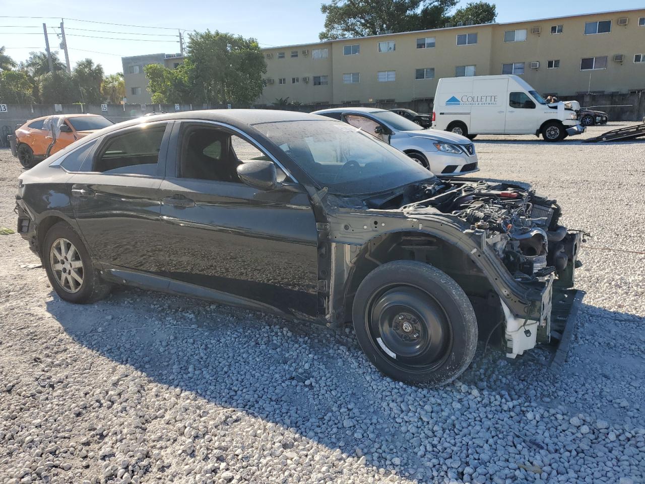 2022 Honda Accord VIN 1HGCV1F3XNA032303 Copart auction photo, stripped damage thumbnail 4