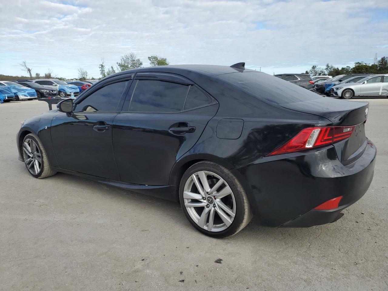 2014 Lexus IS VIN JTHBE1D25E5005375 Copart auction photo, side / rear end damage thumbnail 2