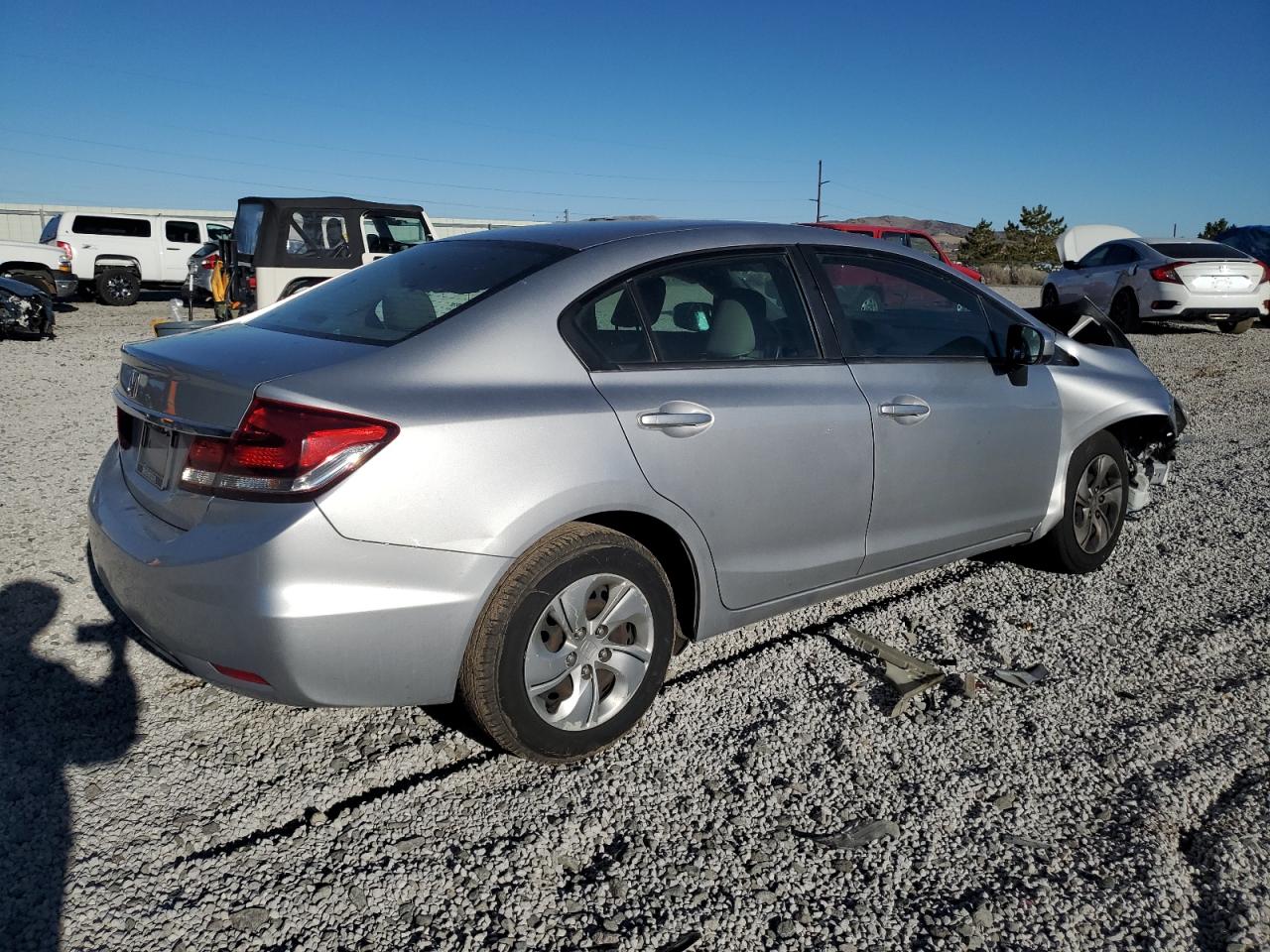 2014 Honda Civic VIN 19XFB2F58EE086465 Copart auction photo, front end / side damage thumbnail 3