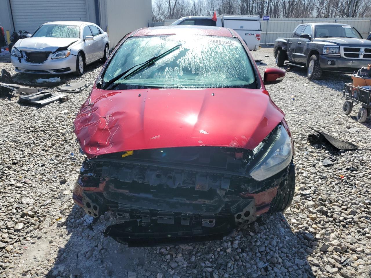 2015 Ford Focus VIN 1FADP3N22FL267761 Copart auction photo, side / front end damage thumbnail 5