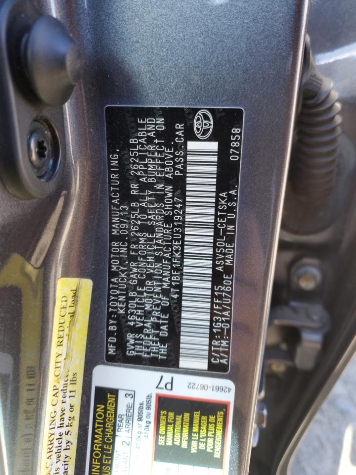2014 Toyota Camry VIN 4T1BF1FK3EU319247 Copart auction photo, front end / minor dent/scratches damage thumbnail 13