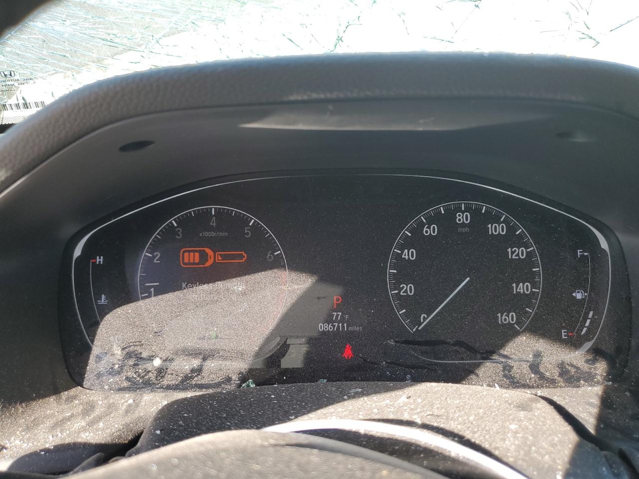 2018 Honda Accord VIN 1HGCV1F31JA024603 Copart auction photo, top/roof damage thumbnail 9