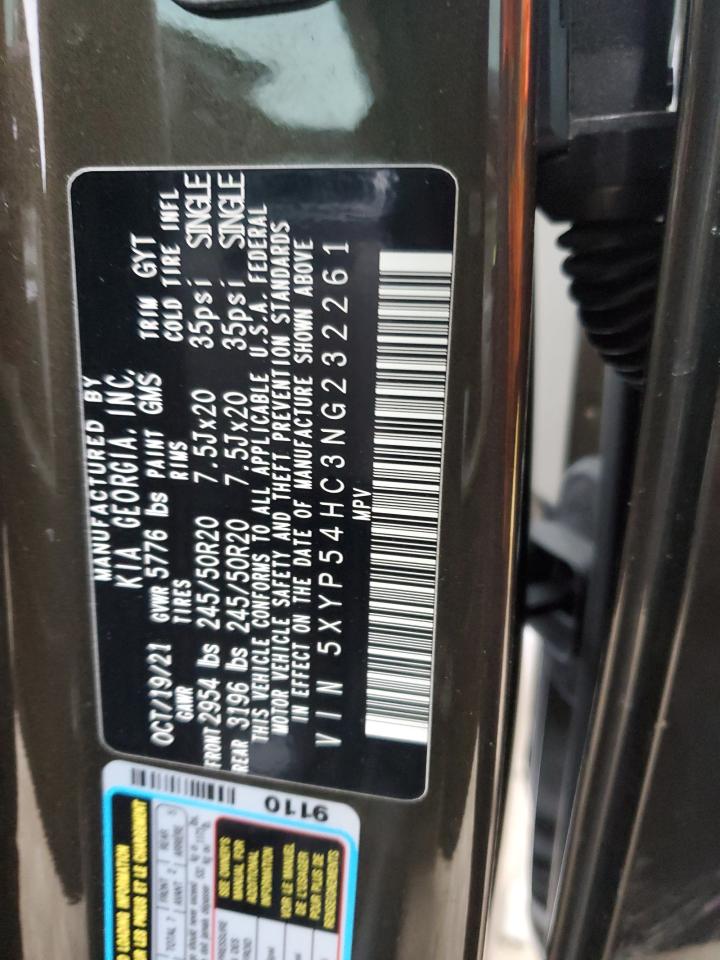 2022 KIA Telluride VIN 5XYP54HC3NG232261 Copart auction photo, front end damage thumbnail 14