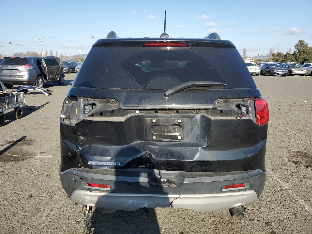 2017 GMC Acadia VIN 1GKKNMLSXHZ216013 Copart auction photo, rear end / side damage thumbnail 6