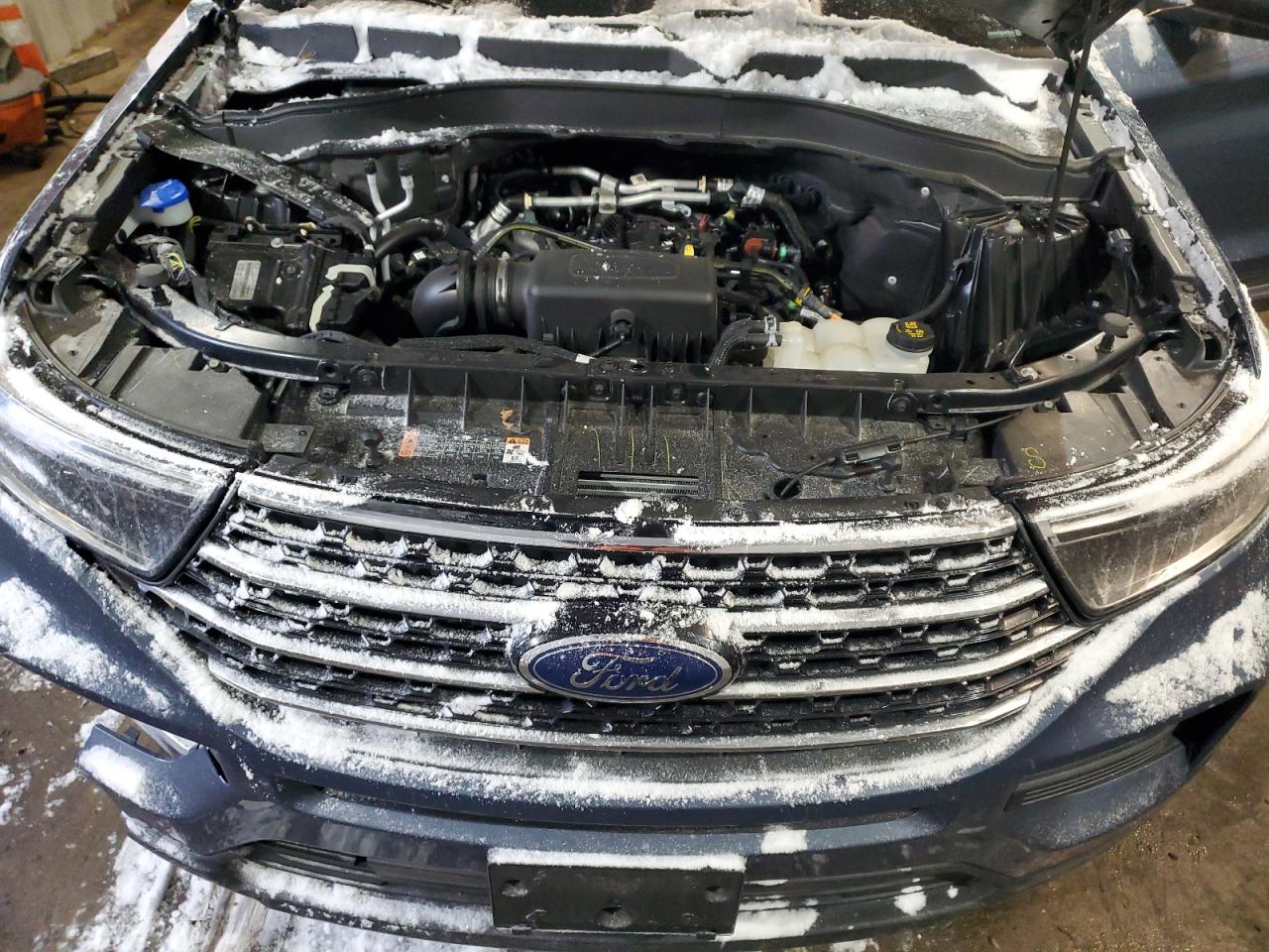 2021 Ford Explorer VIN 1FMSK8DH5MGB75158 Copart auction photo, front end / undercarriage damage thumbnail 12