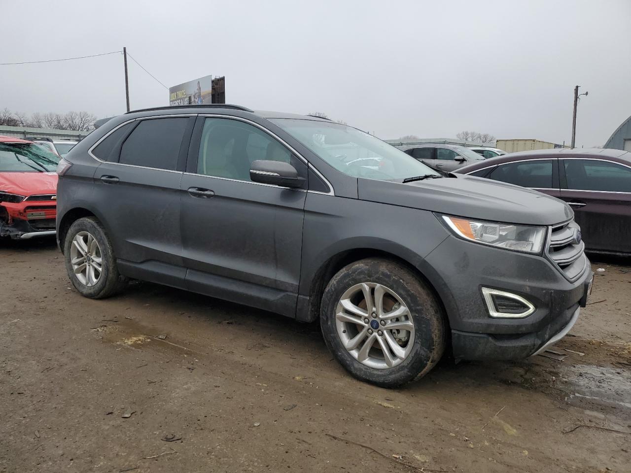 2015 Ford Edge VIN 2FMTK3J88FBB41981 Copart auction photo, side damage thumbnail 4