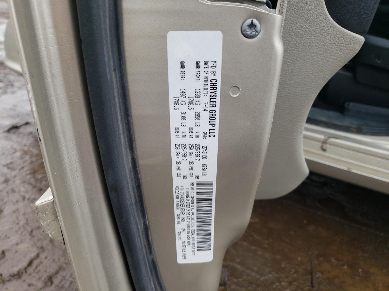 2014 Dodge Caravan VIN 2C4RDGBG9ER473634 Copart auction photo, front end / undercarriage damage thumbnail 13