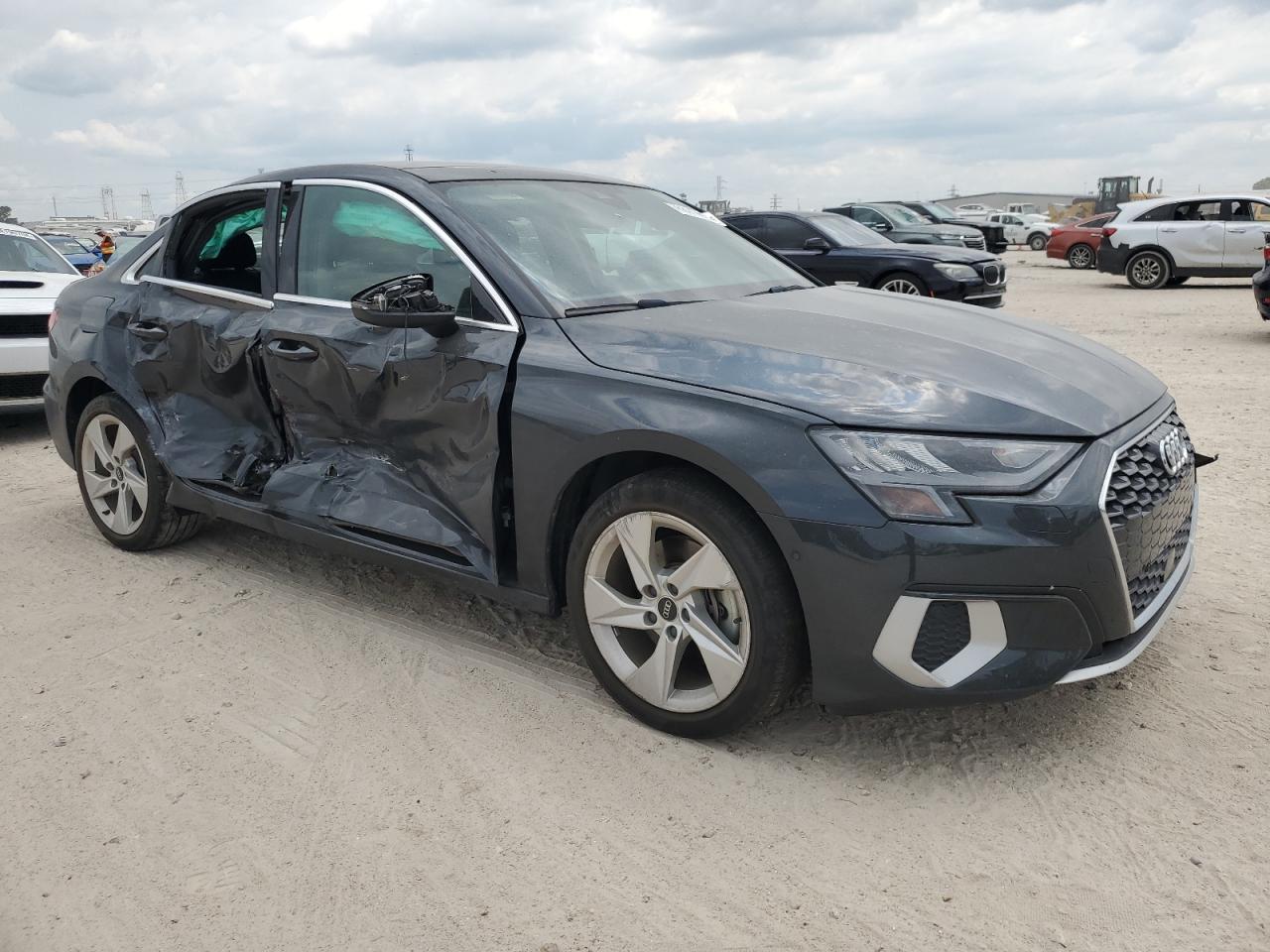 2022 Audi A3 VIN WAUAUDGY9NA076522 Copart auction photo, side damage thumbnail 4