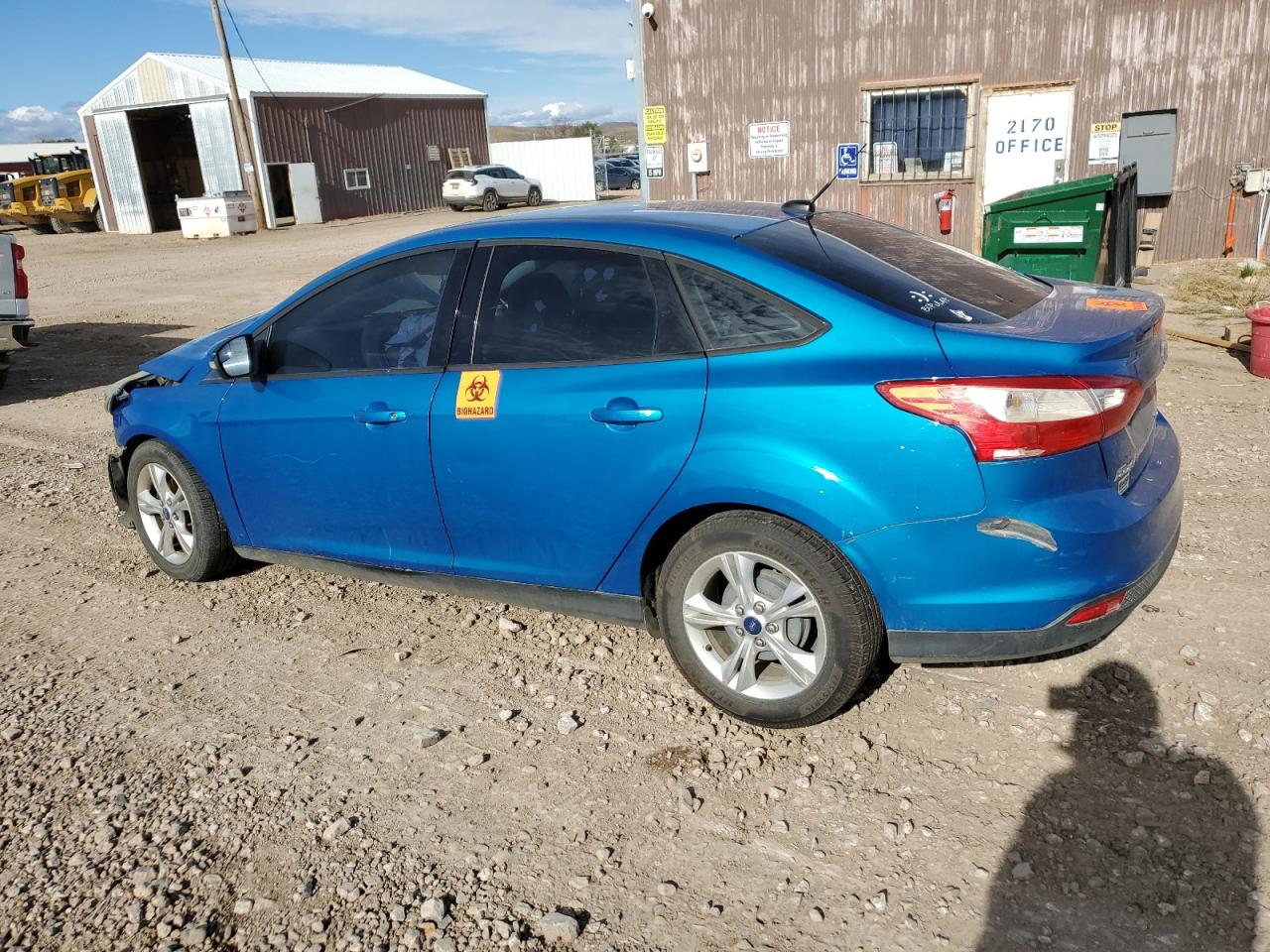 2013 Ford Focus VIN 1FADP3F25DL116019 Copart auction photo, front end damage thumbnail 2