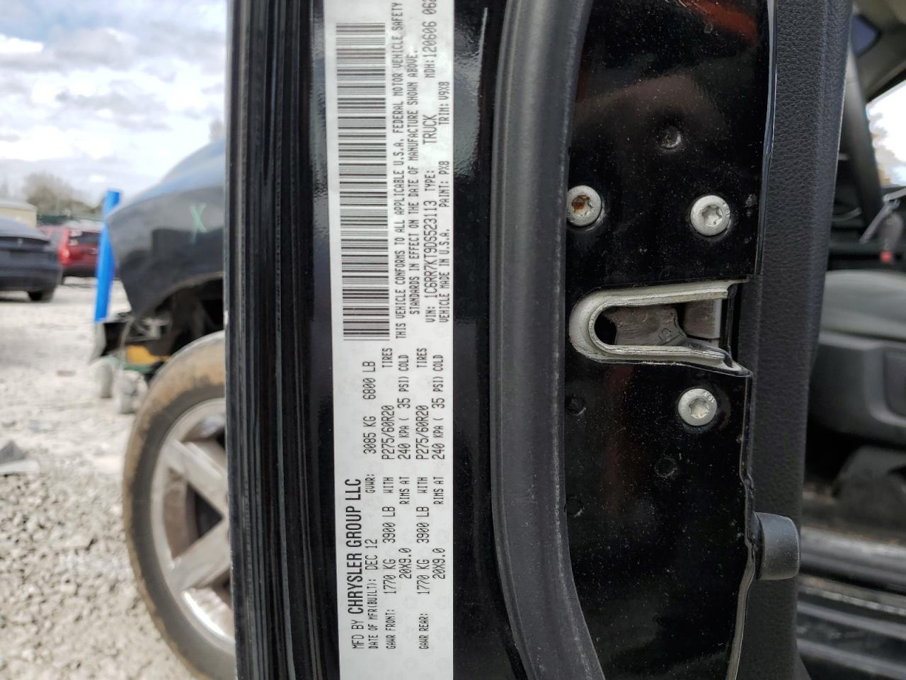 2013 RAM 1500 VIN 1C6RR7KT9DS523113 Copart auction photo, all over damage thumbnail 13