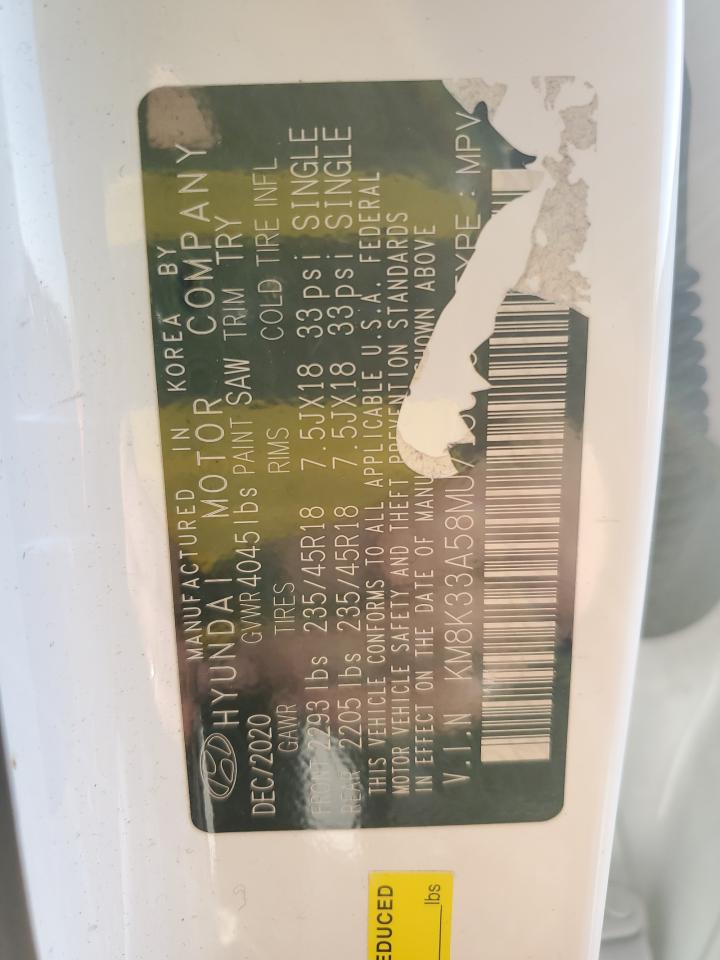 2021 Hyundai Kona VIN KM8K33A58MU715825 Copart auction photo, front end damage thumbnail 15
