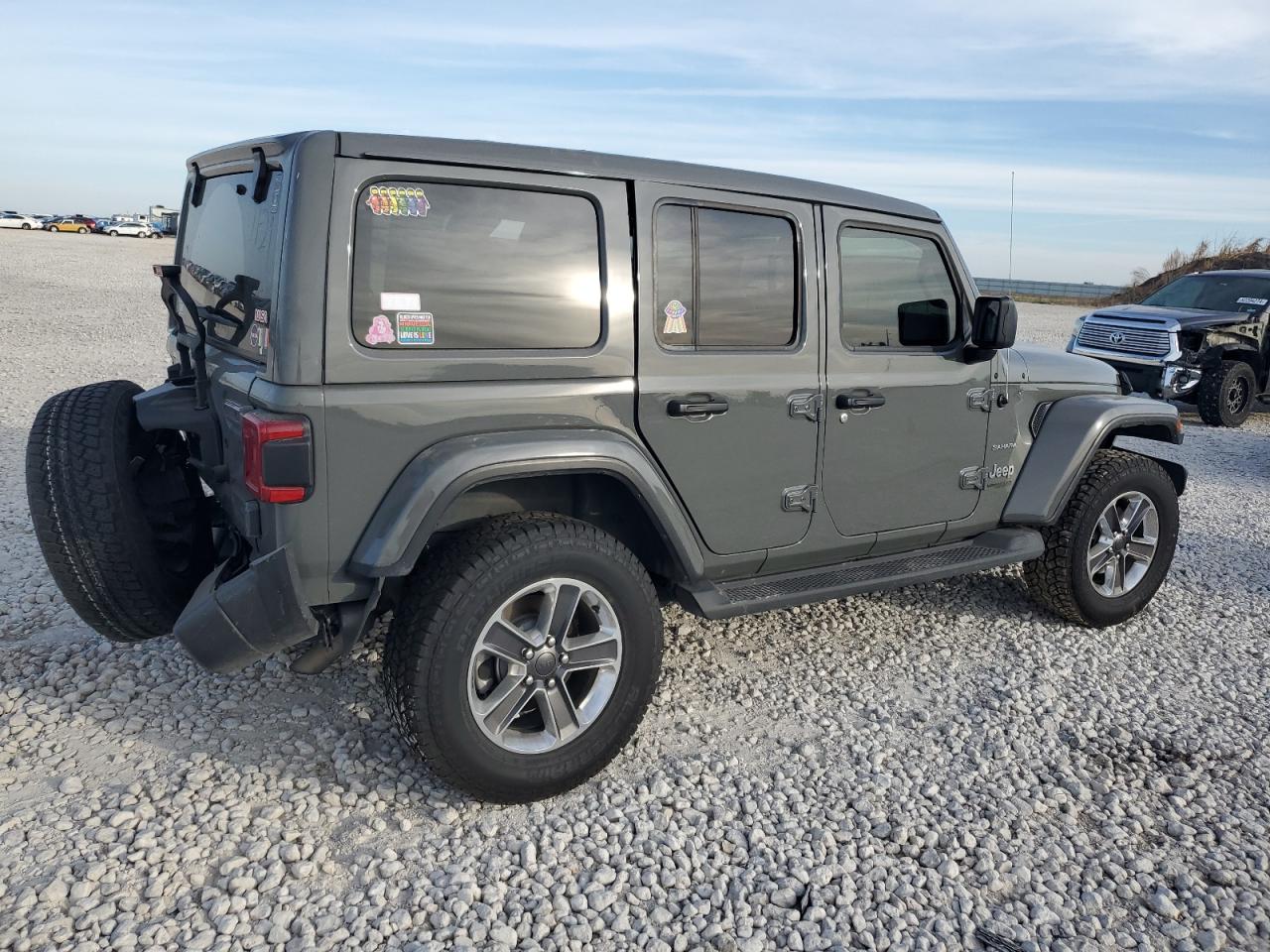 2020 Jeep Wrangler VIN 1C4HJXEG2LW206453 Copart auction photo, all over damage thumbnail 3