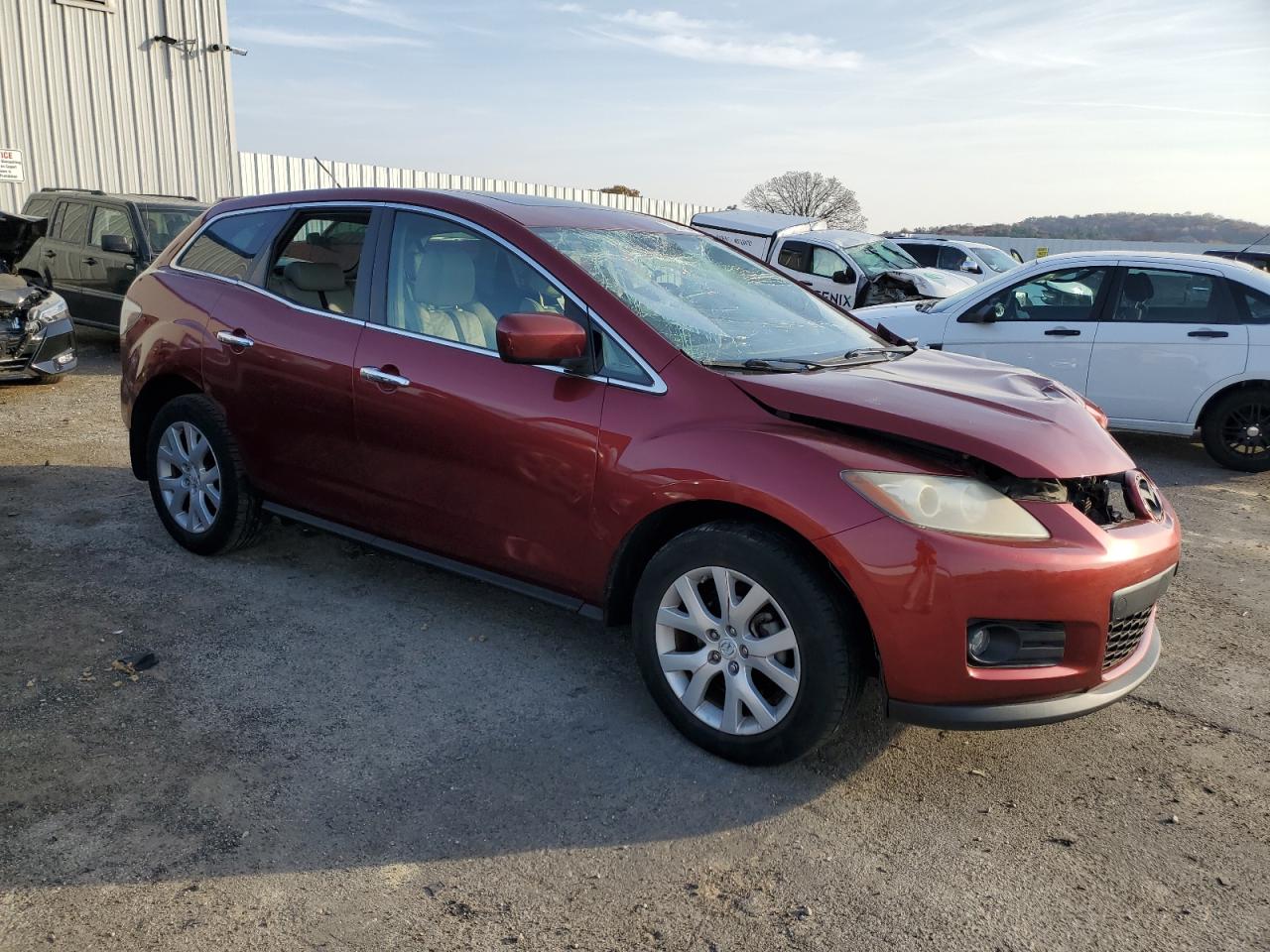2008 Mazda CX-7 VIN JM3ER293380190903 Copart auction photo, front end / side damage thumbnail 4