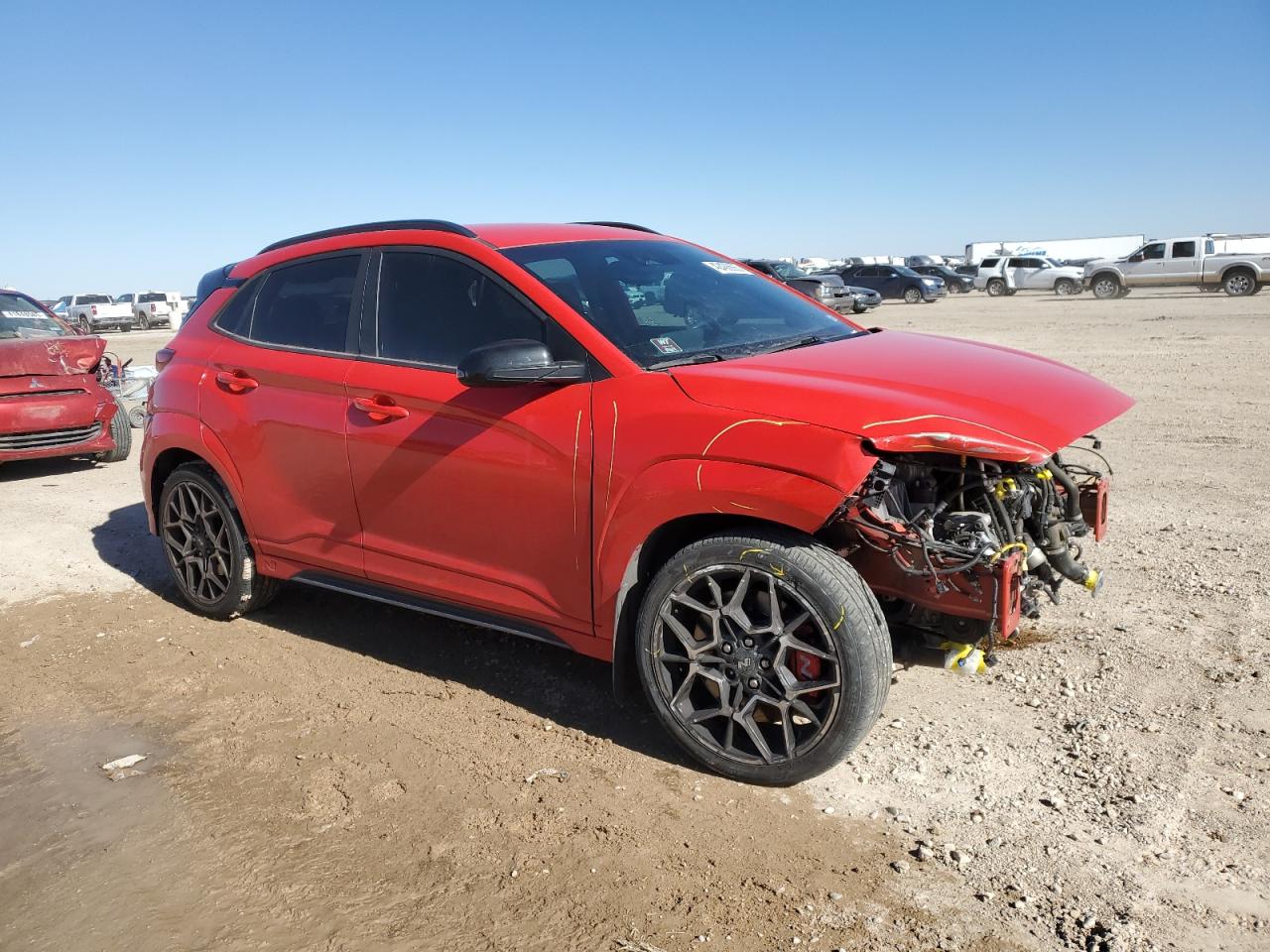 2023 Hyundai Kona VIN KM8KH3AC2PU009759 Copart auction photo, front end damage thumbnail 4