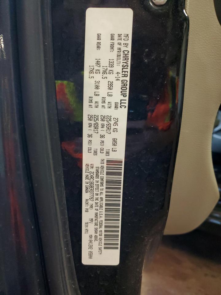 2014 Chrysler Town & Country VIN 2C4RC1BG8ER377767 Copart auction photo, front end / mechanical damage thumbnail 13