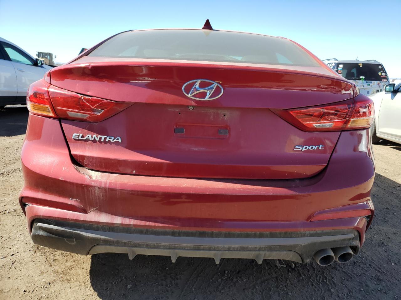 2018 Hyundai Elantra VIN KMHD04LB0JU483825 Copart auction photo, front end / mechanical damage thumbnail 6