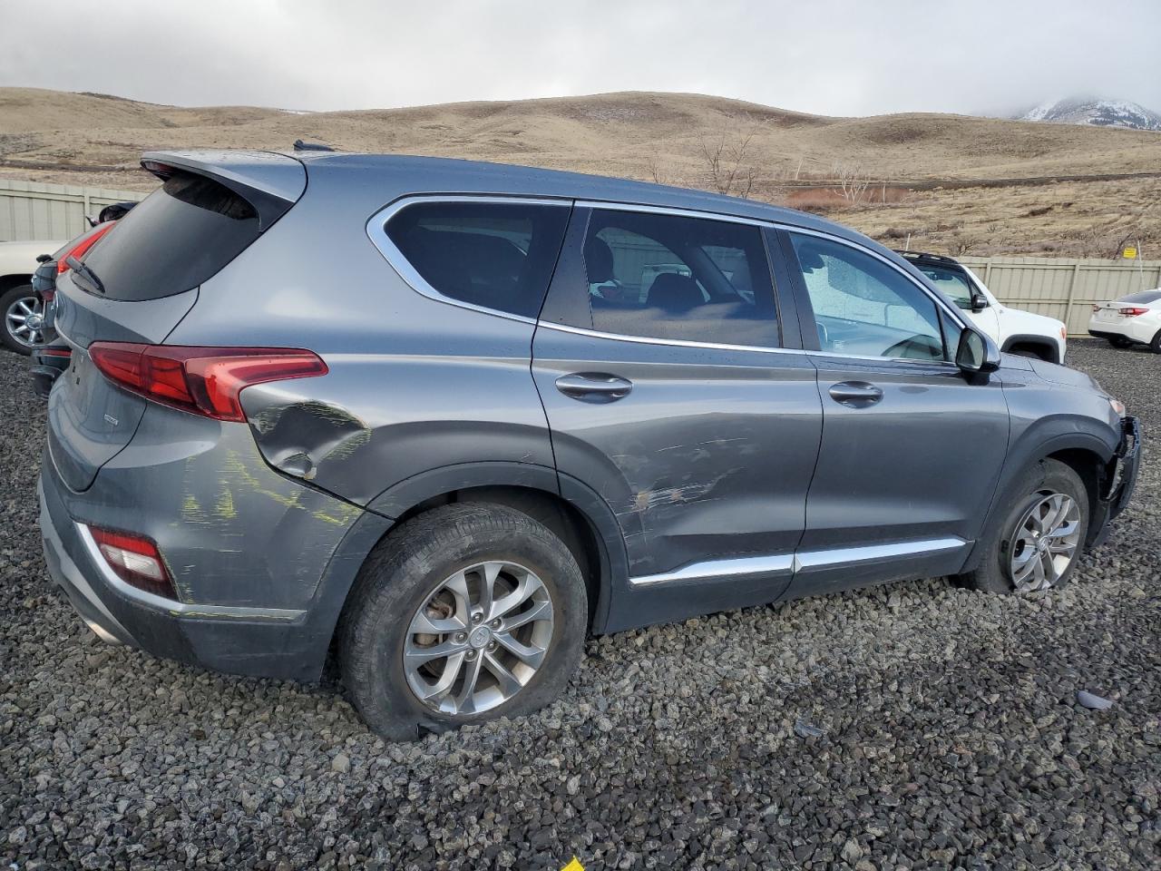 2019 Hyundai Santa Fe VIN 5NMS2CADXKH107839 Copart auction photo, all over damage thumbnail 3