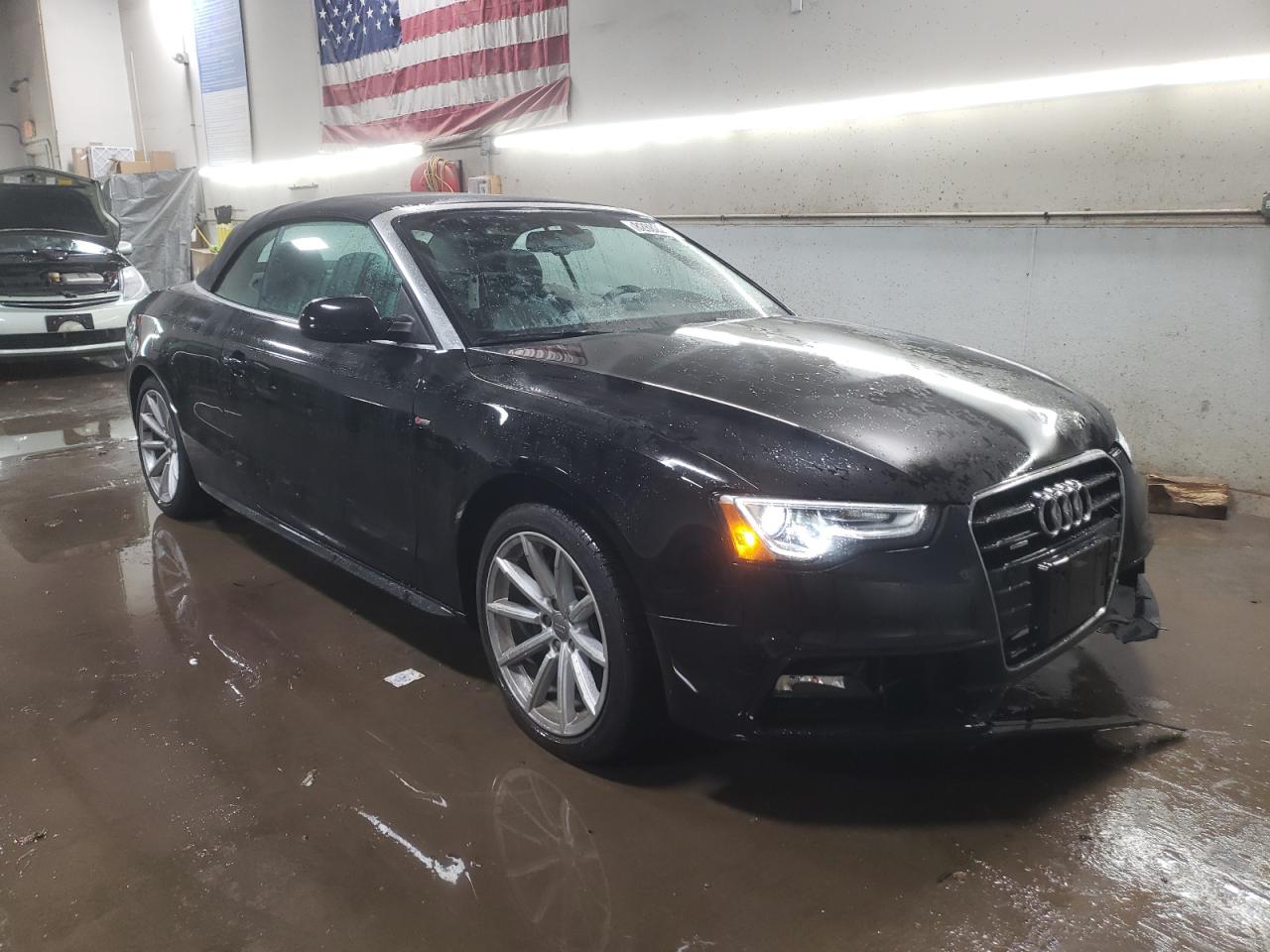 2015 Audi A5 VIN WAUMFAFH2FN008208 Copart auction photo, front end / side damage thumbnail 4