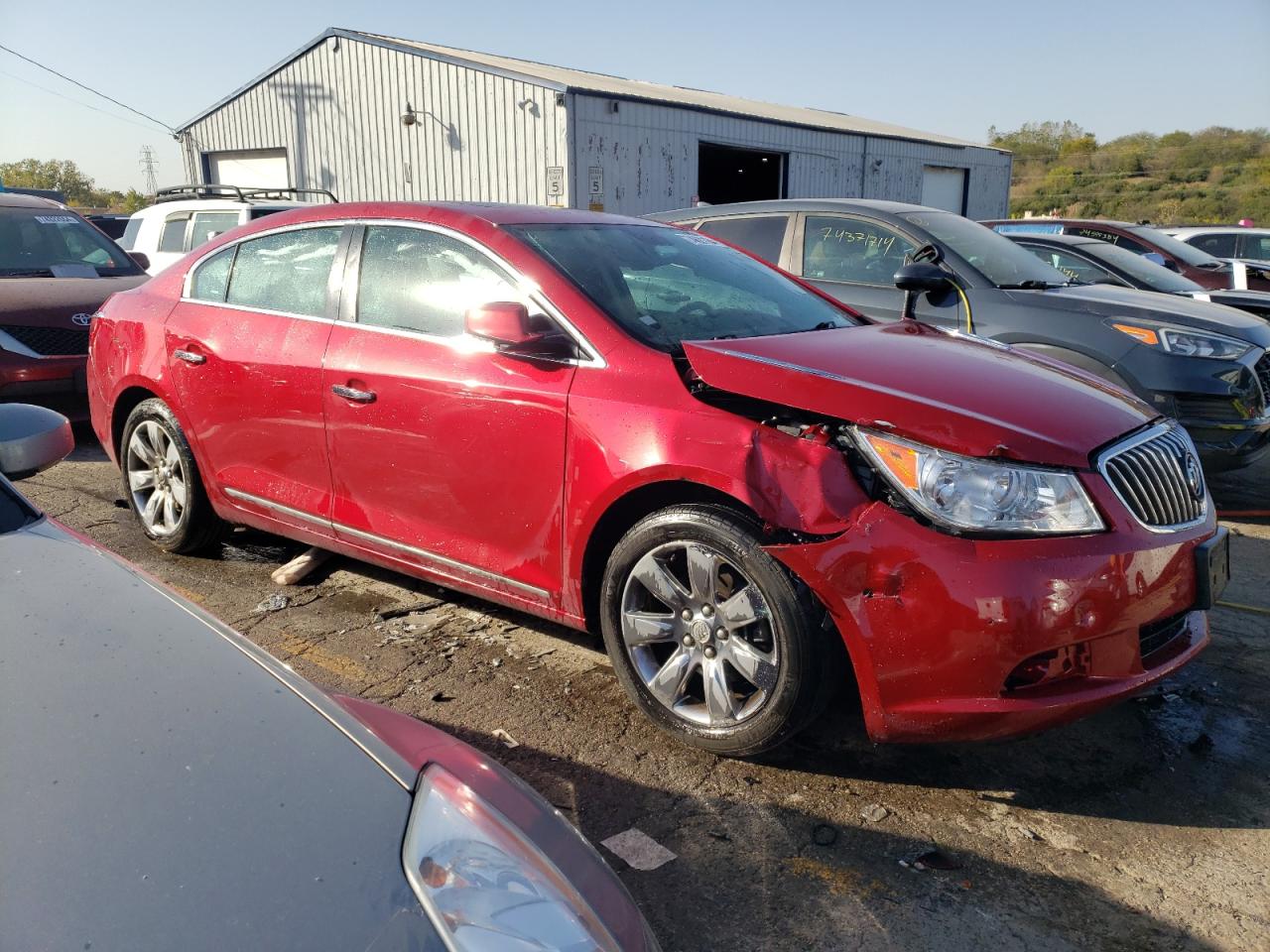 2013 Buick LaCrosse VIN 1G4GC5E35DF132188 Copart auction photo, front end damage thumbnail 4