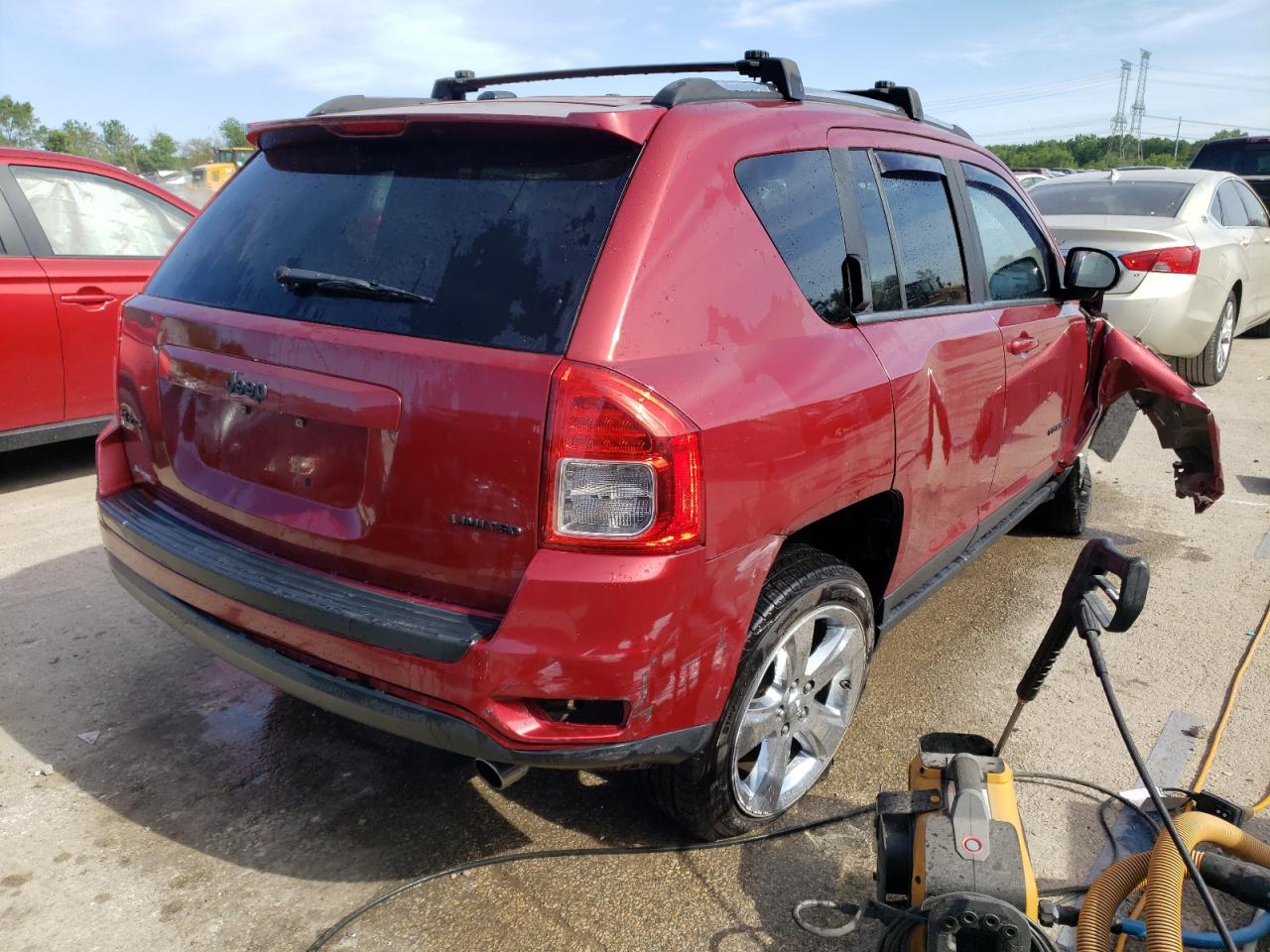 2012 Jeep Compass VIN 1C4NJDCB6CD524970 Copart auction photo, front end / undercarriage damage thumbnail 3