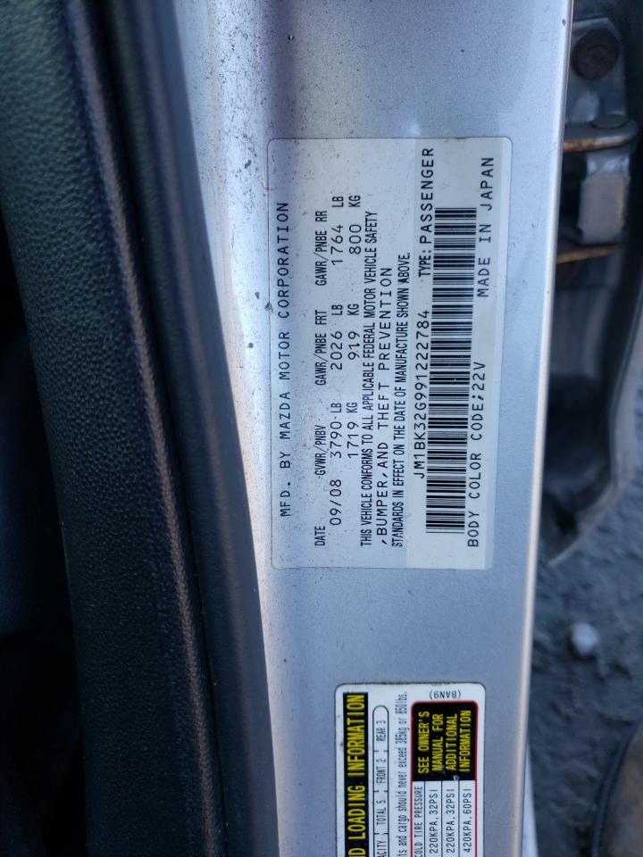 2009 Mazda 3 VIN JM1BK32G991222784 Copart auction photo, all over damage thumbnail 12