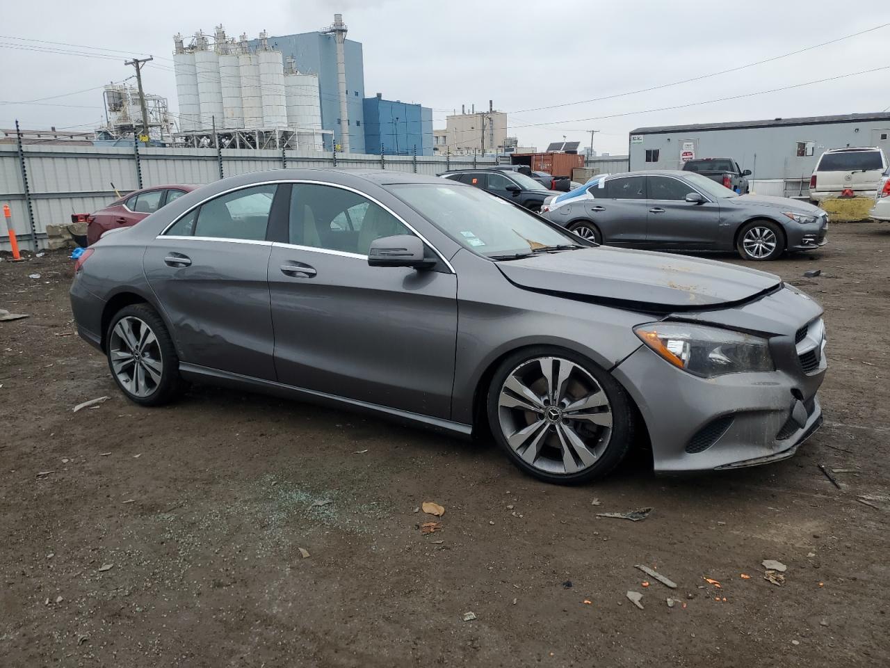2019 Mercedes-Benz CLA-klasse VIN WDDSJ4GB4KN721017 Copart auction photo, all over damage thumbnail 4