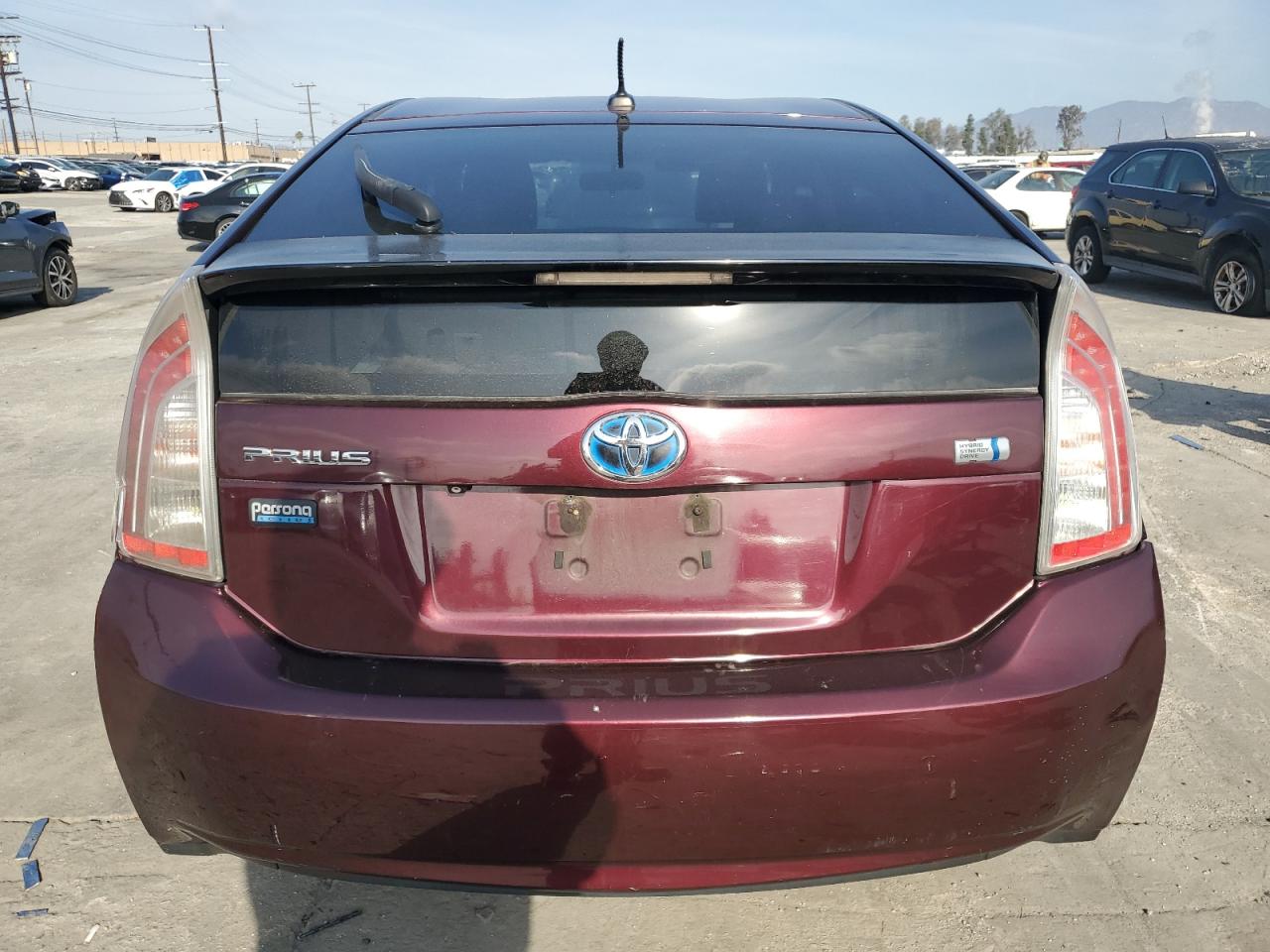 2013 Toyota Prius VIN JTDKN3DU4D5581536 Copart auction photo, front end / side damage thumbnail 6