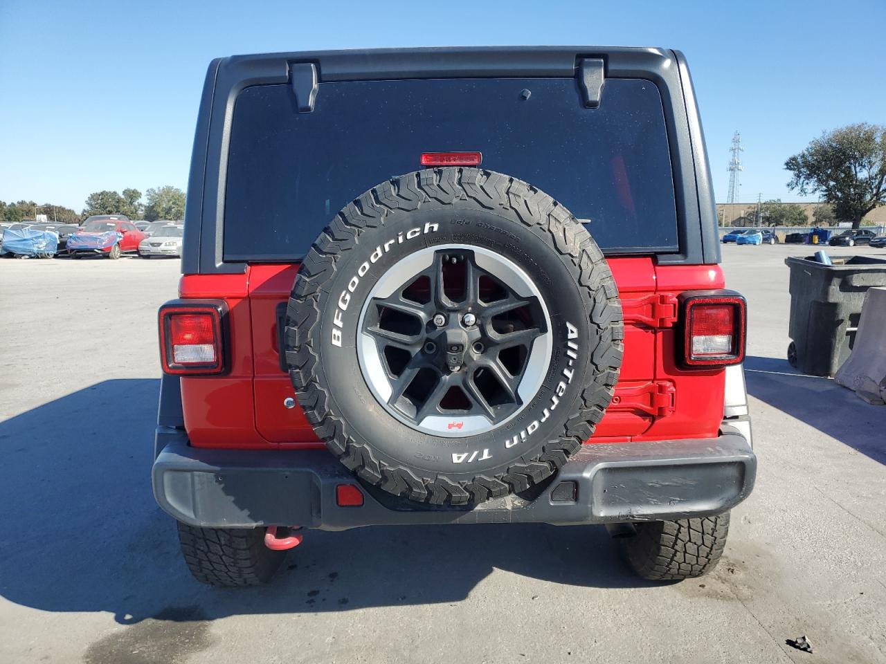 2019 Jeep Wrangler VIN 1C4HJXFN1KW512992 Copart auction photo, front end / side damage thumbnail 6