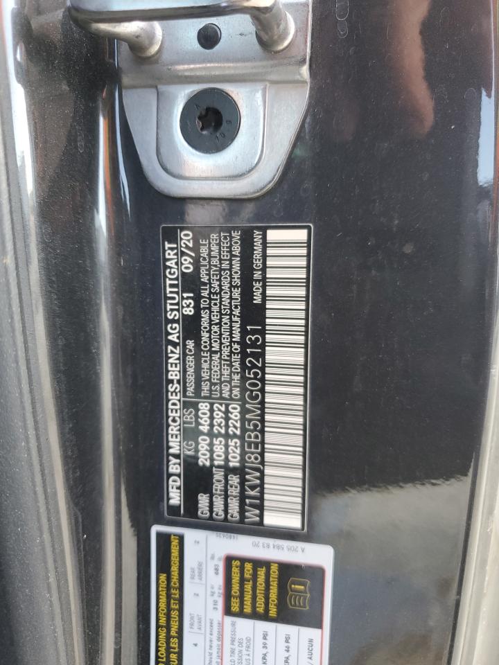 2021 Mercedes-Benz C-klasse VIN W1KWJ8EB5MG052131 Copart auction photo, all over damage thumbnail 12