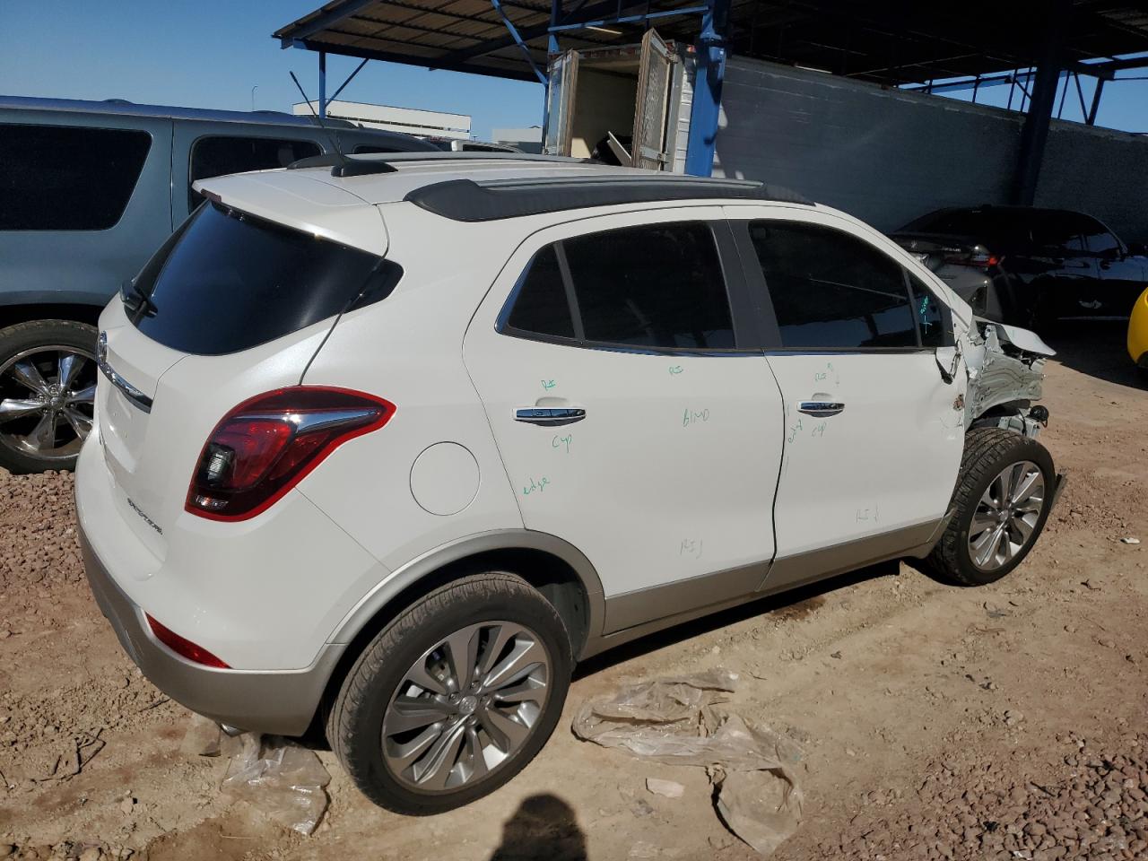 2018 Buick Encore VIN KL4CJASB8JB713260 Copart auction photo, side / front end damage thumbnail 3