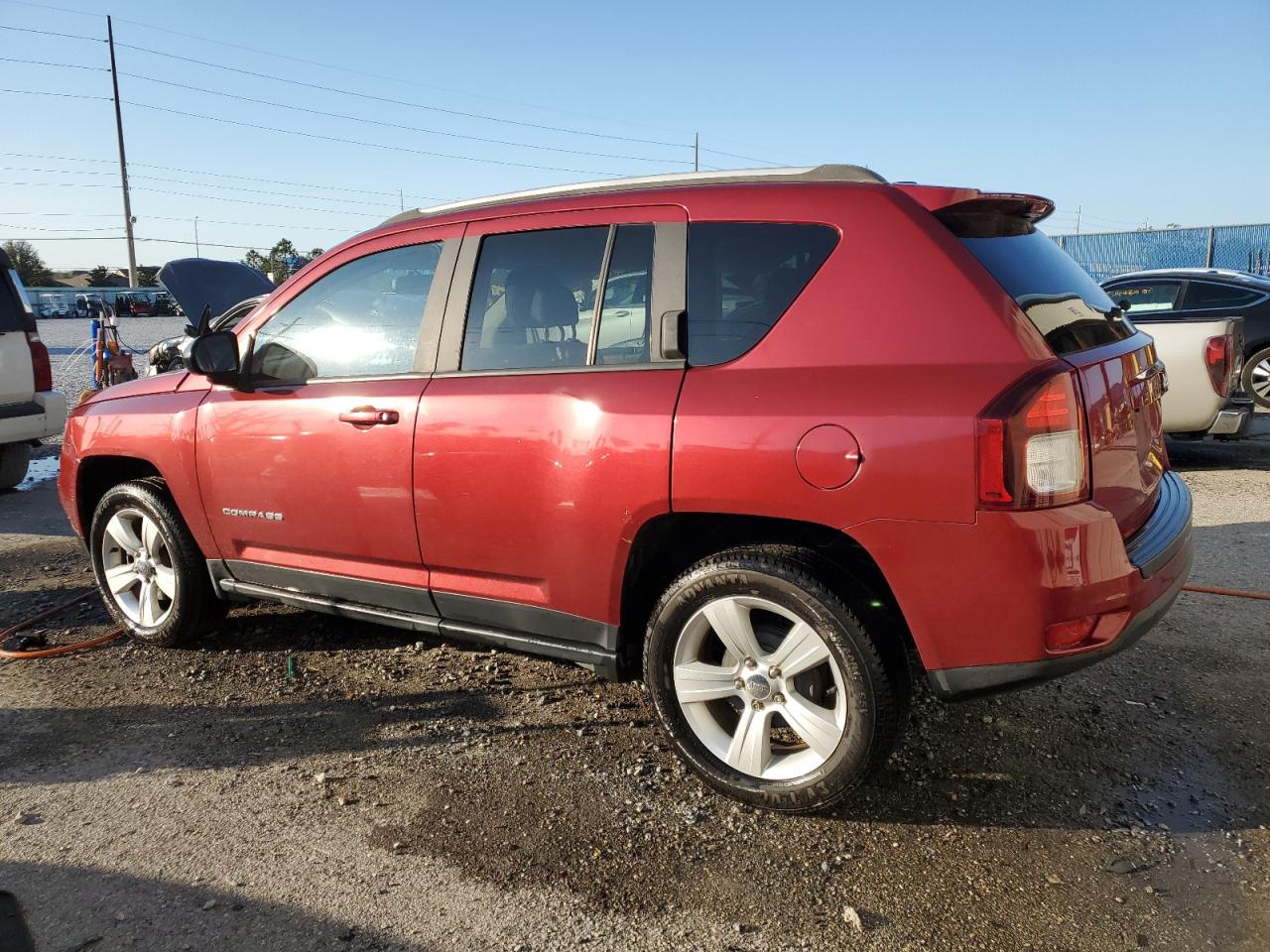 2017 Jeep Compass VIN 1C4NJCBA8HD123401 Copart auction photo, side / front end damage thumbnail 2