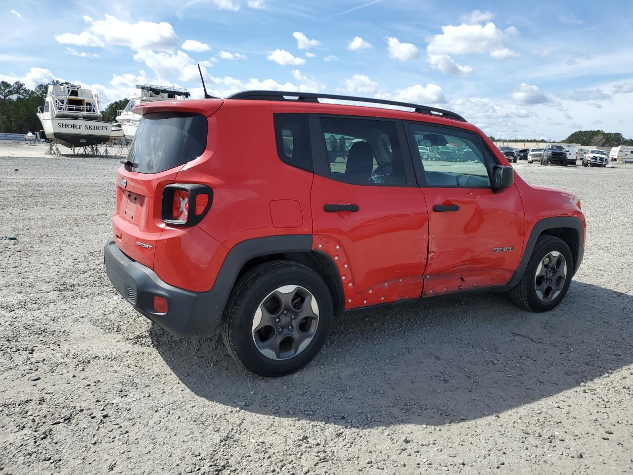 2018 Jeep Renegade VIN ZACCJAAB4JPG69884 Copart auction photo, side damage thumbnail 3