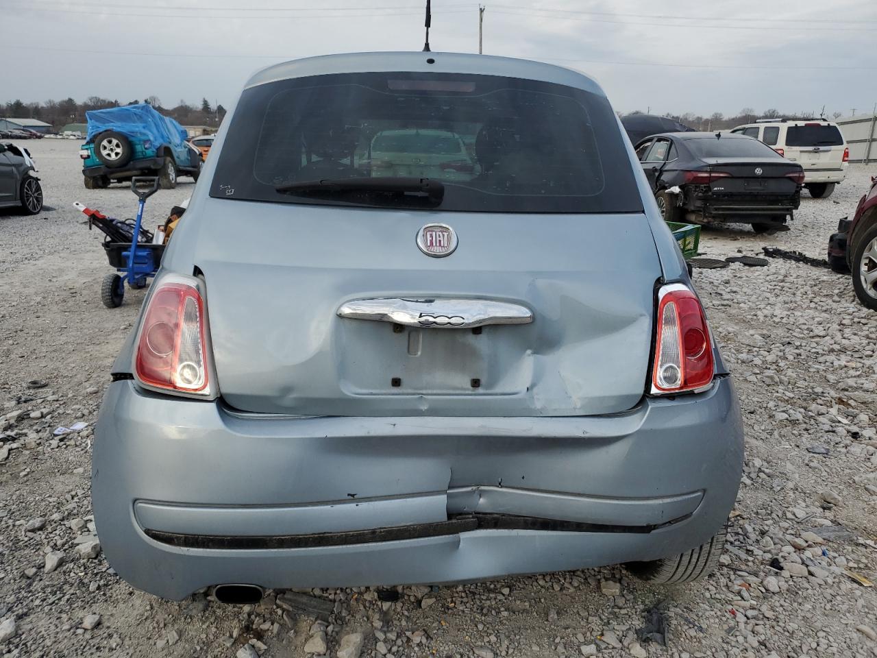 2013 Fiat 500 VIN 3C3CFFAR8DT530905 Copart auction photo, rear end / front end damage thumbnail 6