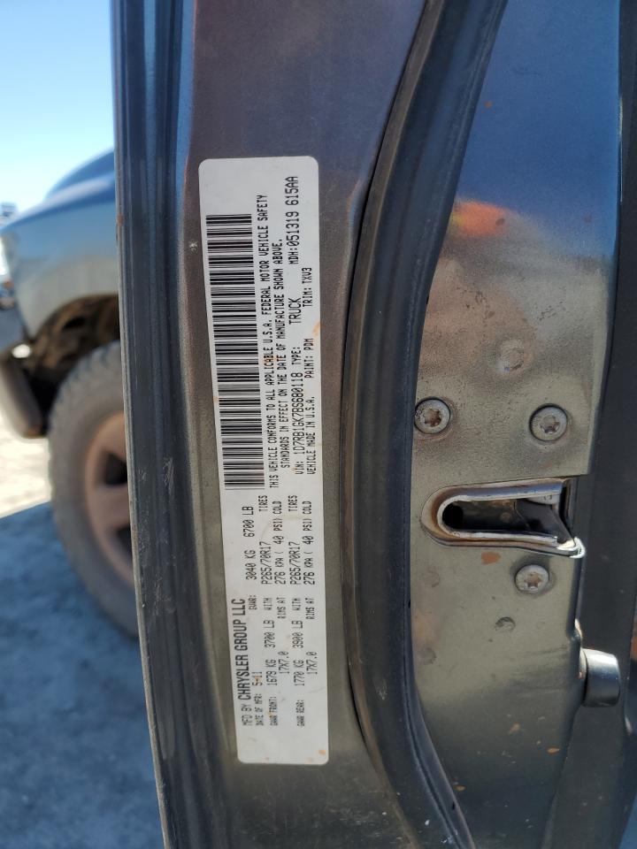 2011 Dodge RAM VIN 1D7RB1GK7BS680118 Copart auction photo, all over damage thumbnail 12